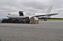 First Air Boeing 767 at Val-d'Or Airport, Quebec